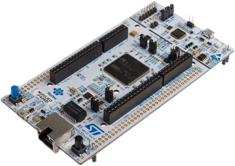 NUCLEO-F439ZI, STM32F439ZIT6 MCU, ST-LINK/V2-1, Ethernet, Arduino интерфейсіне негізделген .